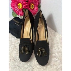 MASSIMO DUTTI PATENT LEATHER FRINGE & TASSEL HIGH HEEL PUMPS SZ 40 / 5 SPAIN